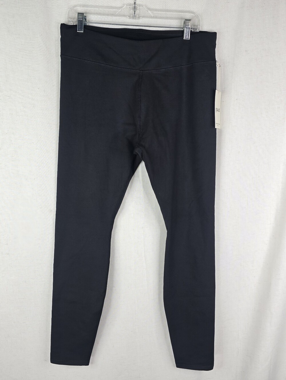 NEW Pact Womens XL Purefit Organic Cotton Stretch Black Leggings Full Length